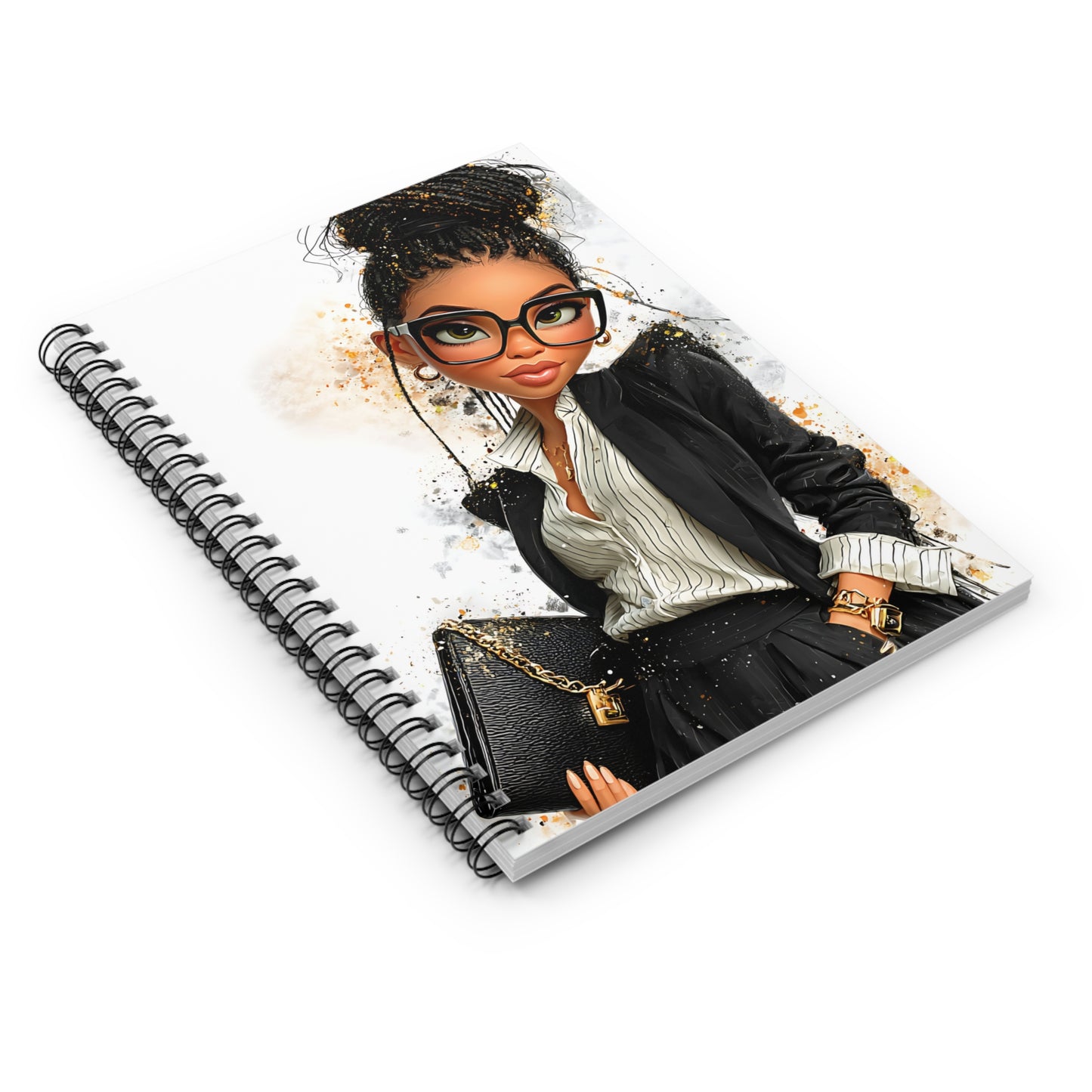 Lined Journal: Star Girl #3 - Spiral Notebook Size 6x8