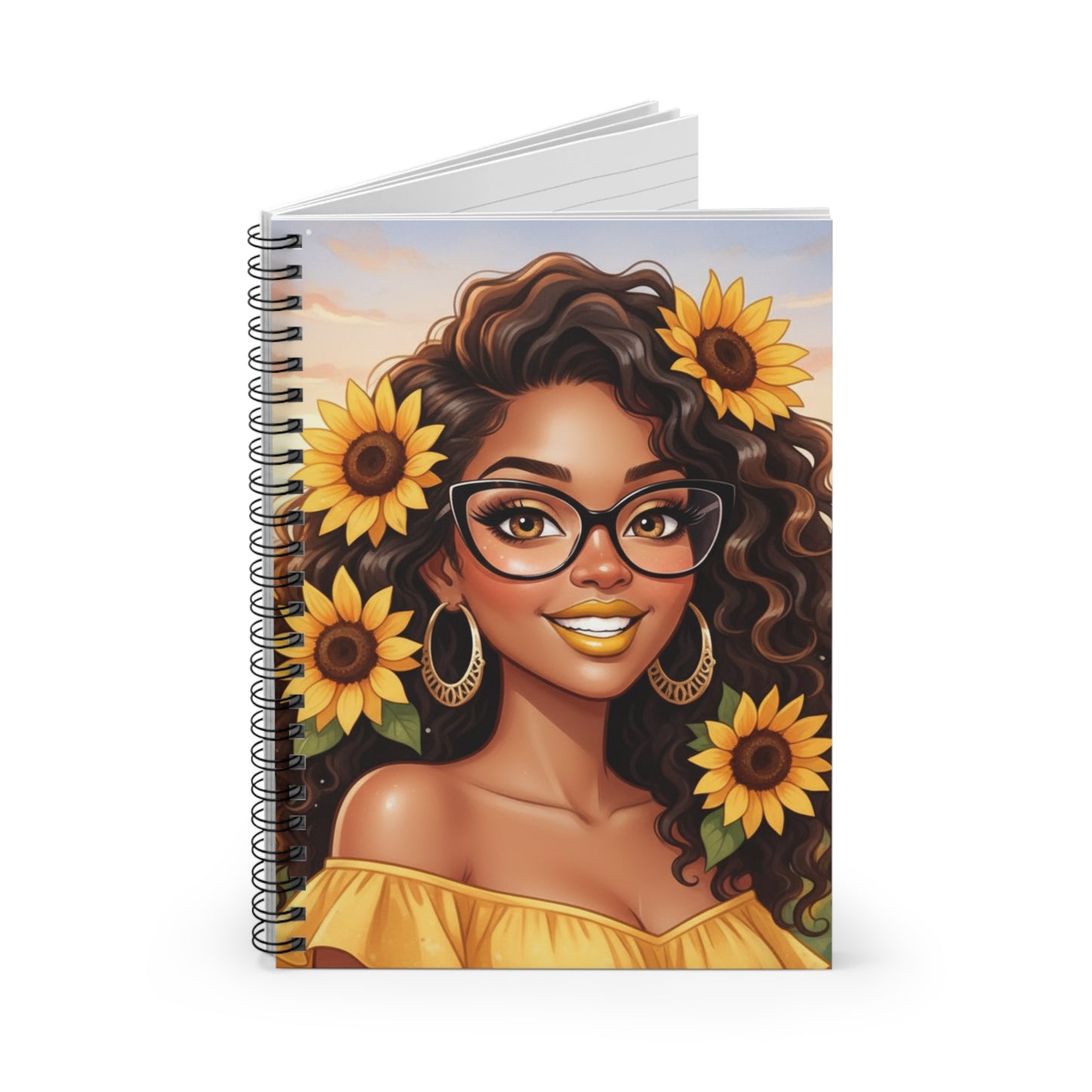 Lined Journal: Sunflower Beauty Spiral Notebook