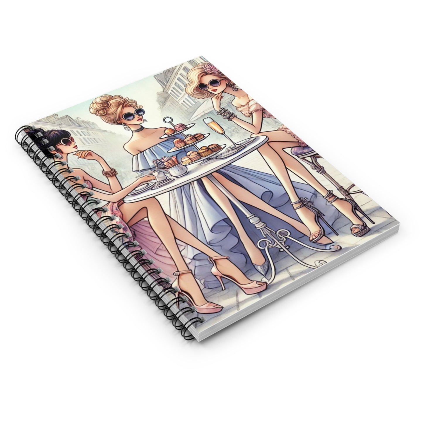 Lined Journal: Brunch Ladies - Spiral Notebook Size 6x8