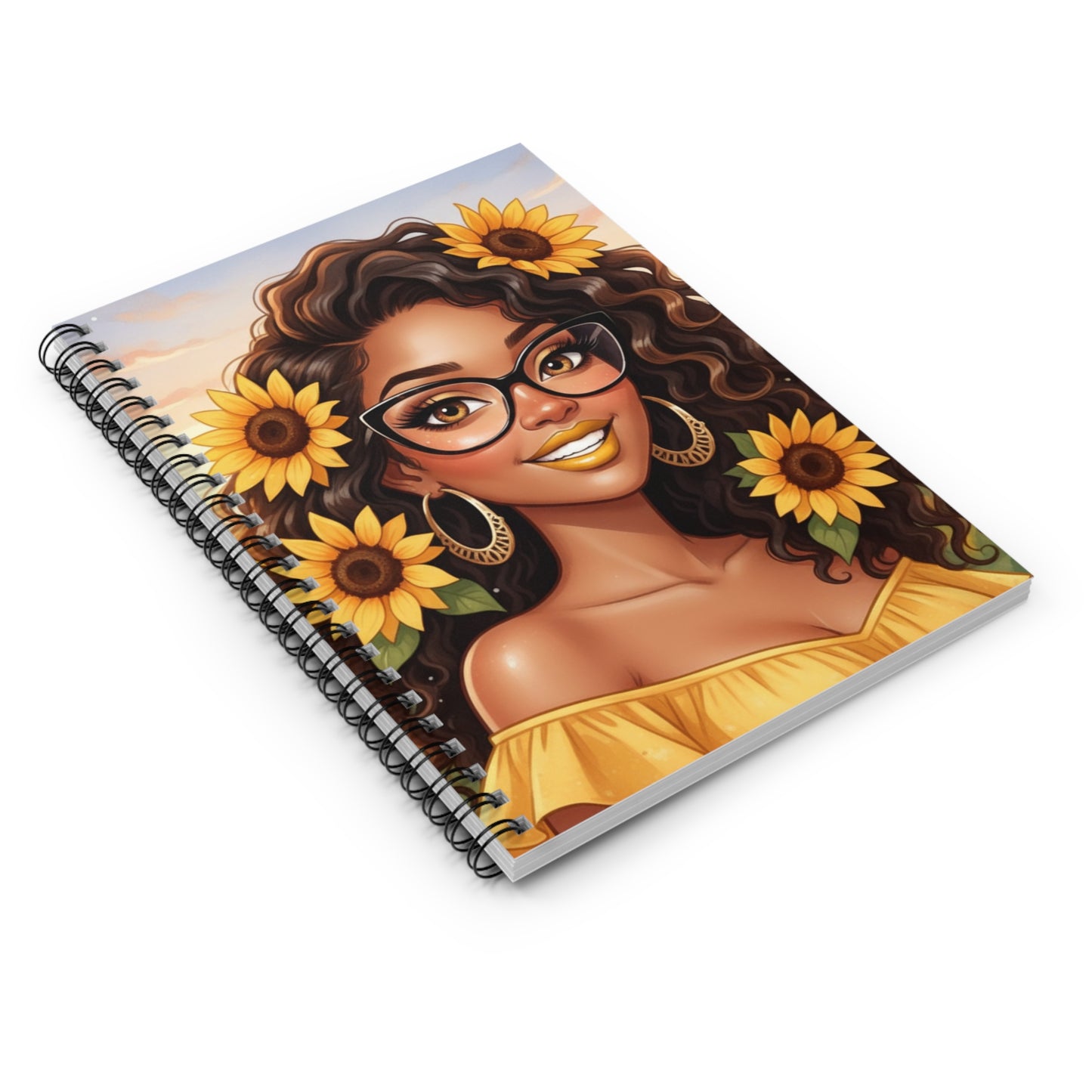Lined Journal: Sunflower Beauty Spiral Notebook