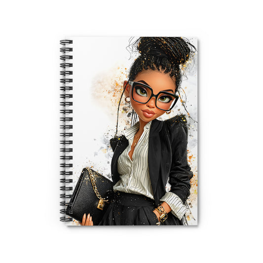 Lined Journal: Star Girl #3 - Spiral Notebook Size 6x8