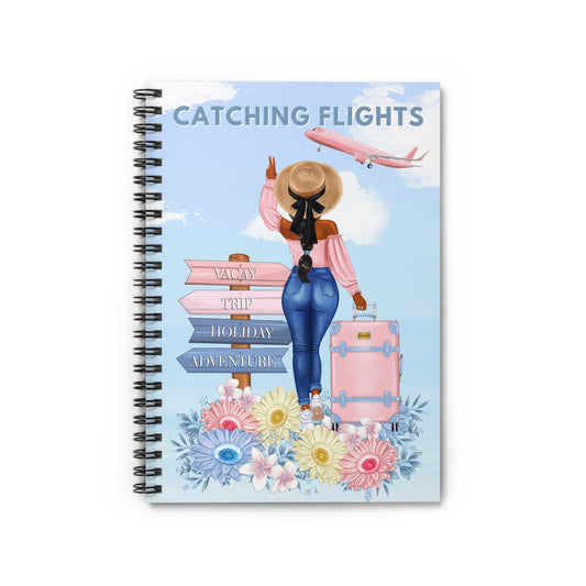 Lined Journal: Catching Flights Spiral Notebook Size 6x8