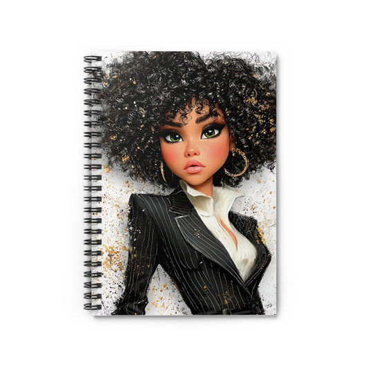 Lined Journal: Star Girl #1 - Spiral Notebook Size 6x8