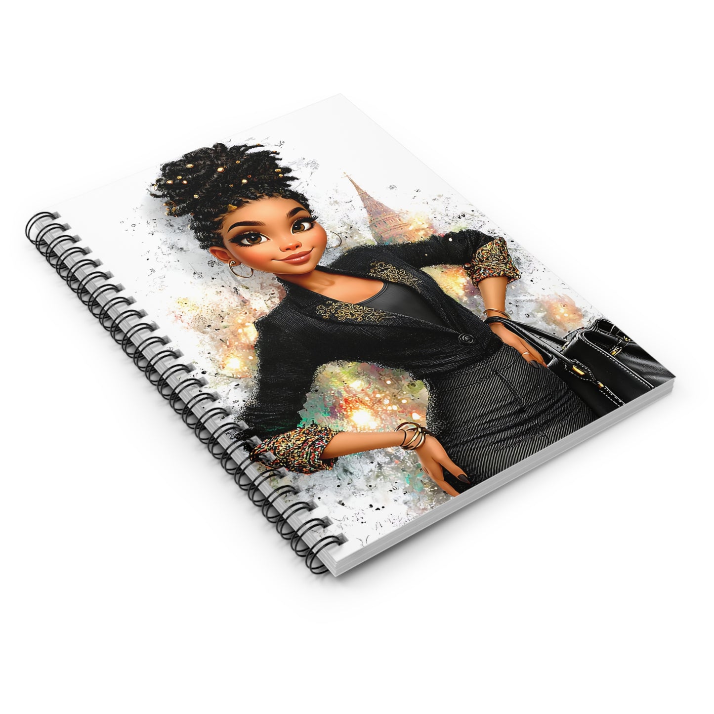 Lined Journal: Star Girl #2 - Spiral Notebook Size 6x8