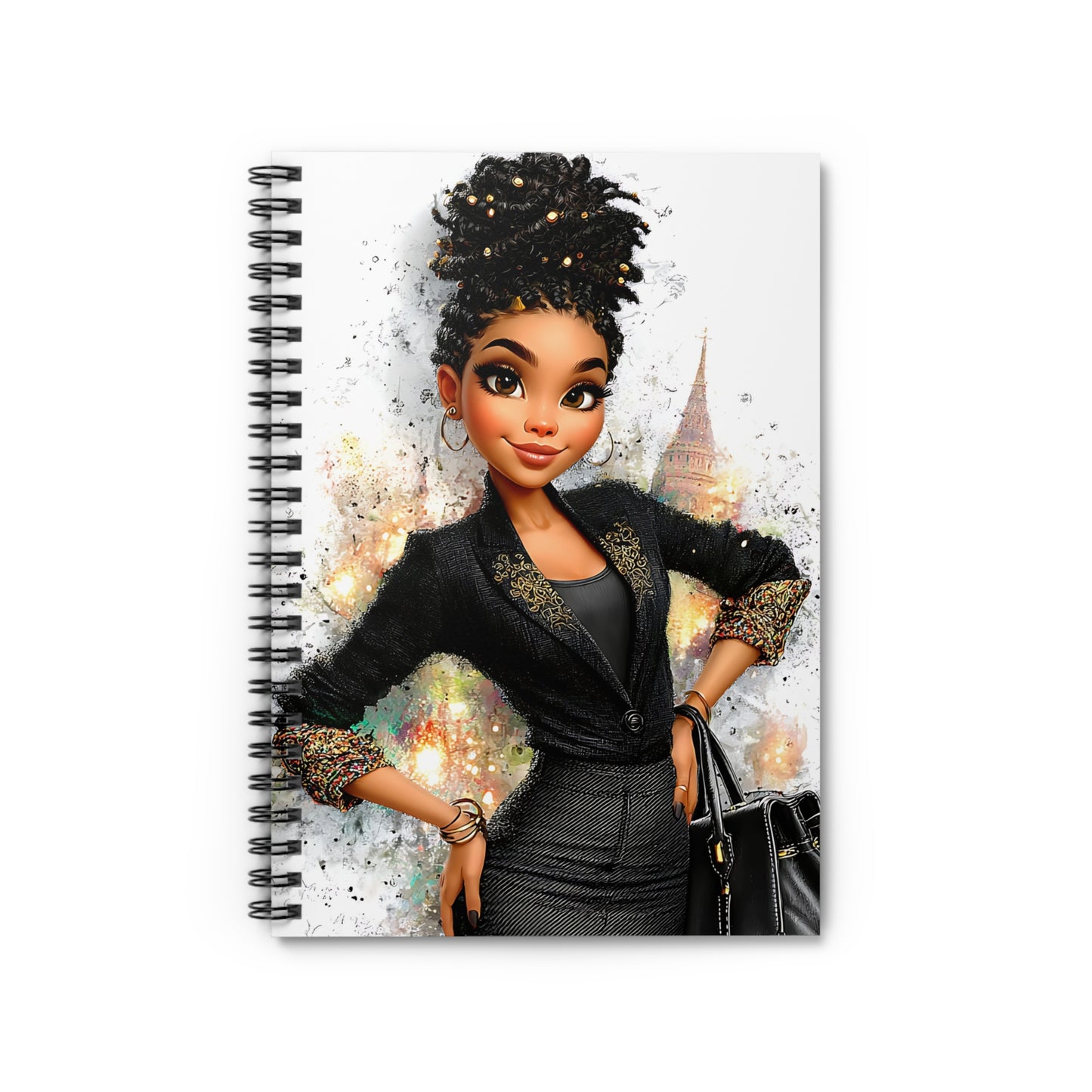 Lined Journal: Star Girl #2 - Spiral Notebook Size 6x8