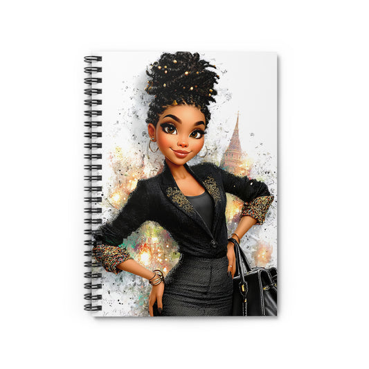 Lined Journal: Star Girl #2 - Spiral Notebook Size 6x8