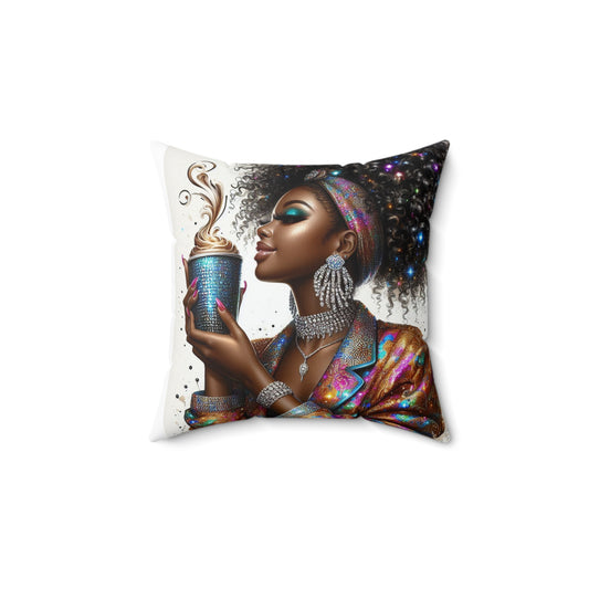 Pillow: Vibrant Coffee Lover