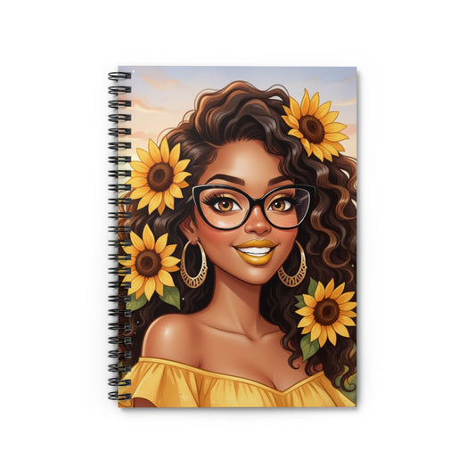 Lined Journal: Sunflower Beauty Spiral Notebook