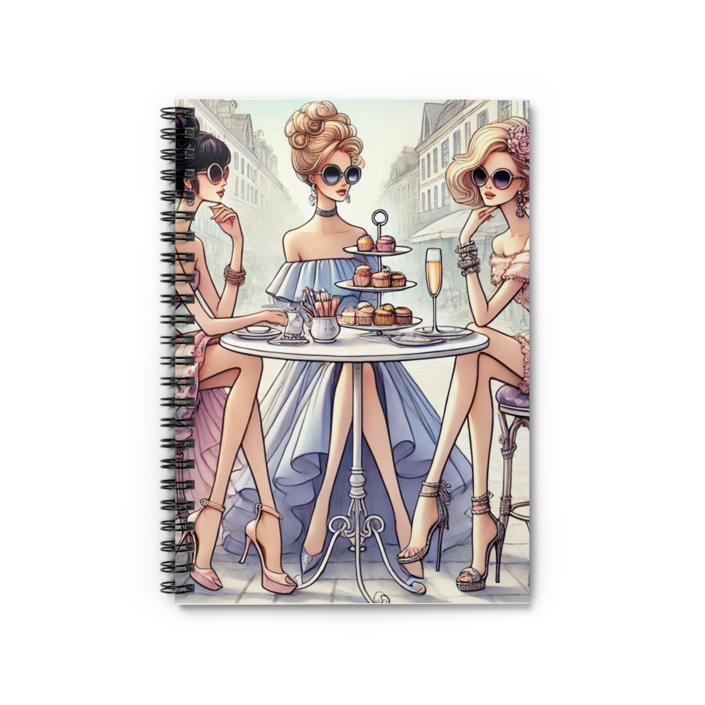 Lined Journal: Brunch Ladies - Spiral Notebook Size 6x8